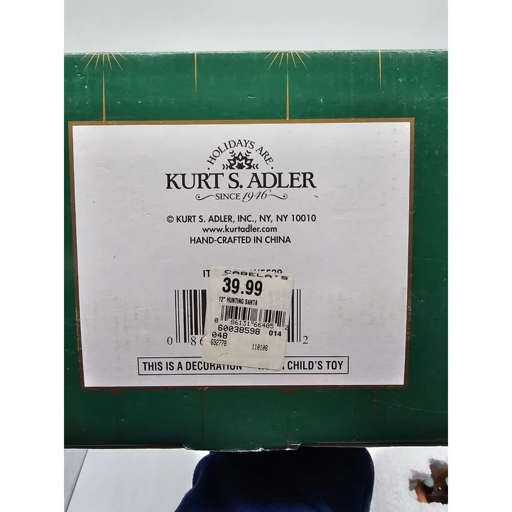 KSA Kurt S‎ Adler RARE Morning Watch Fabriche Santa Duck Hunting Googly Eyes